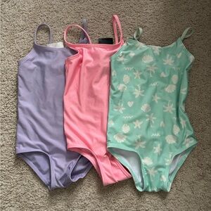 H&M Kids One Piece Swimsuit Set - Lavender, Pink, and Mint